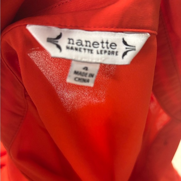 Nanette Lepore Button Front Long Sleeve Tiered Sheer Shirt Dress Size 4 - Picture 6 of 6